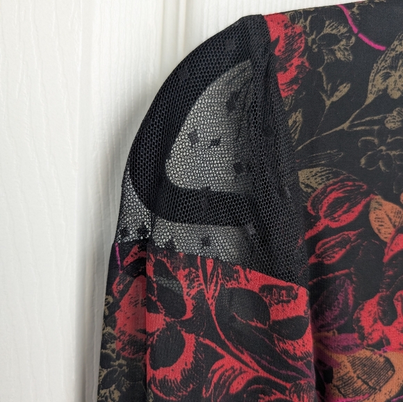 RW&CO. Black Floral Long Sleeves Dress - Picture 3 of 7